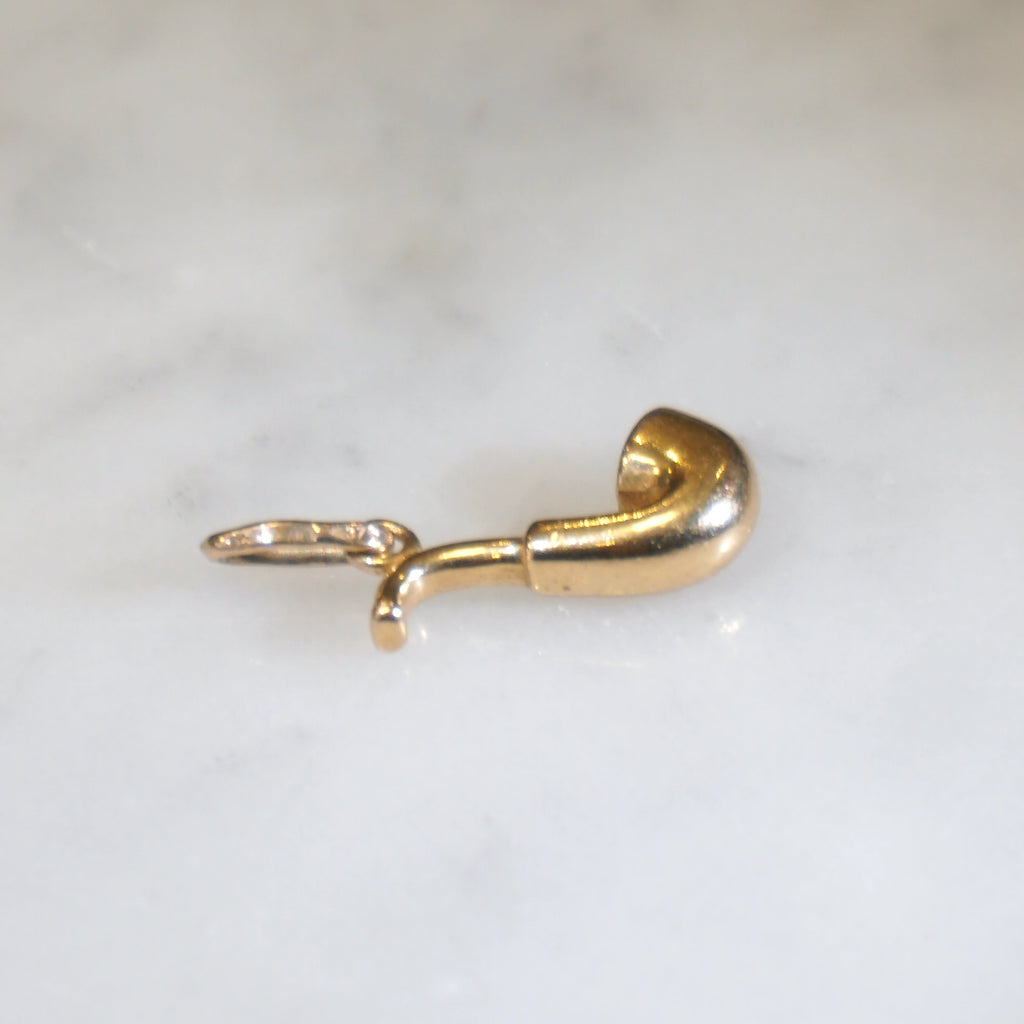 9ct Italian Yellow Gold Smoking Pipe Charm