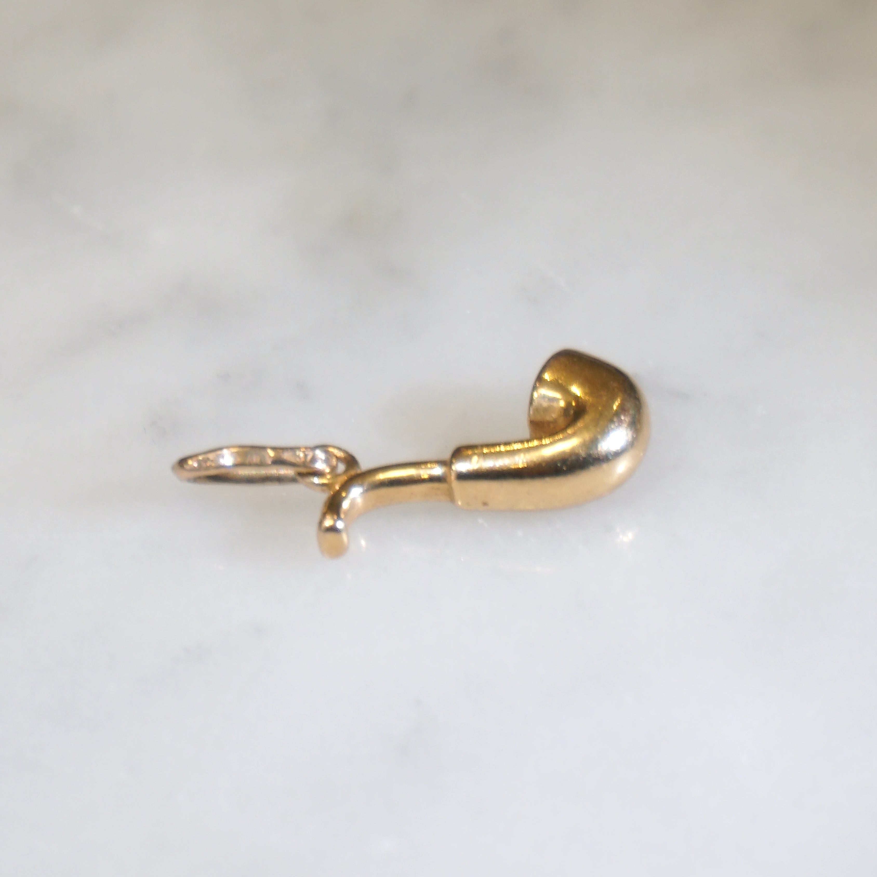 9ct Italian Yellow Gold Smoking Pipe Charm