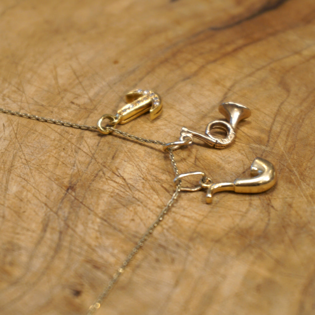 9ct Italian Yellow Gold Smoking Pipe Charm