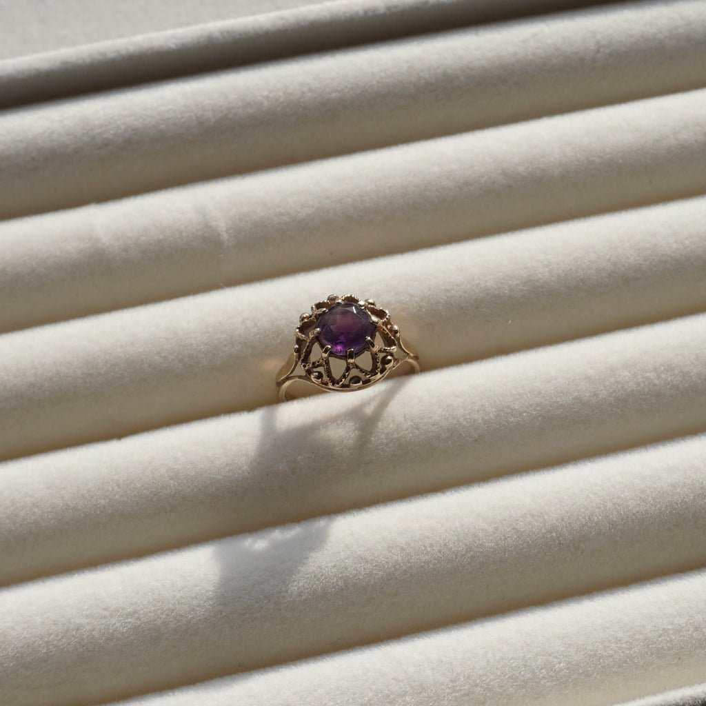 9ct Gold Amethyst Statement Ring