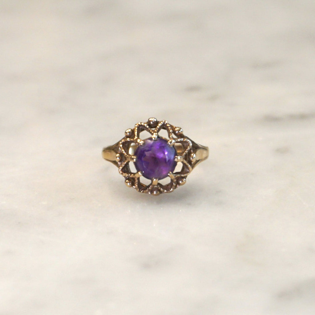 9ct Gold Amethyst Statement Ring