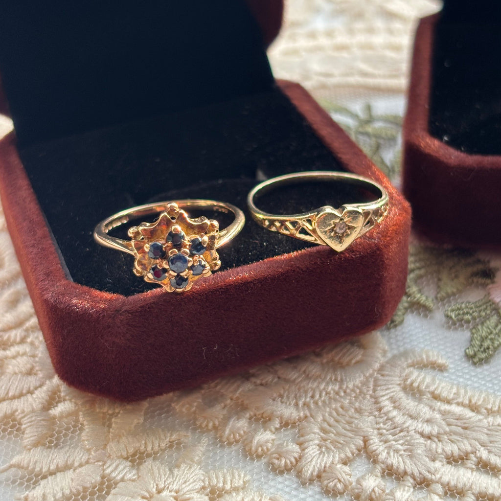 9ct Gold Diamond Heart Ring