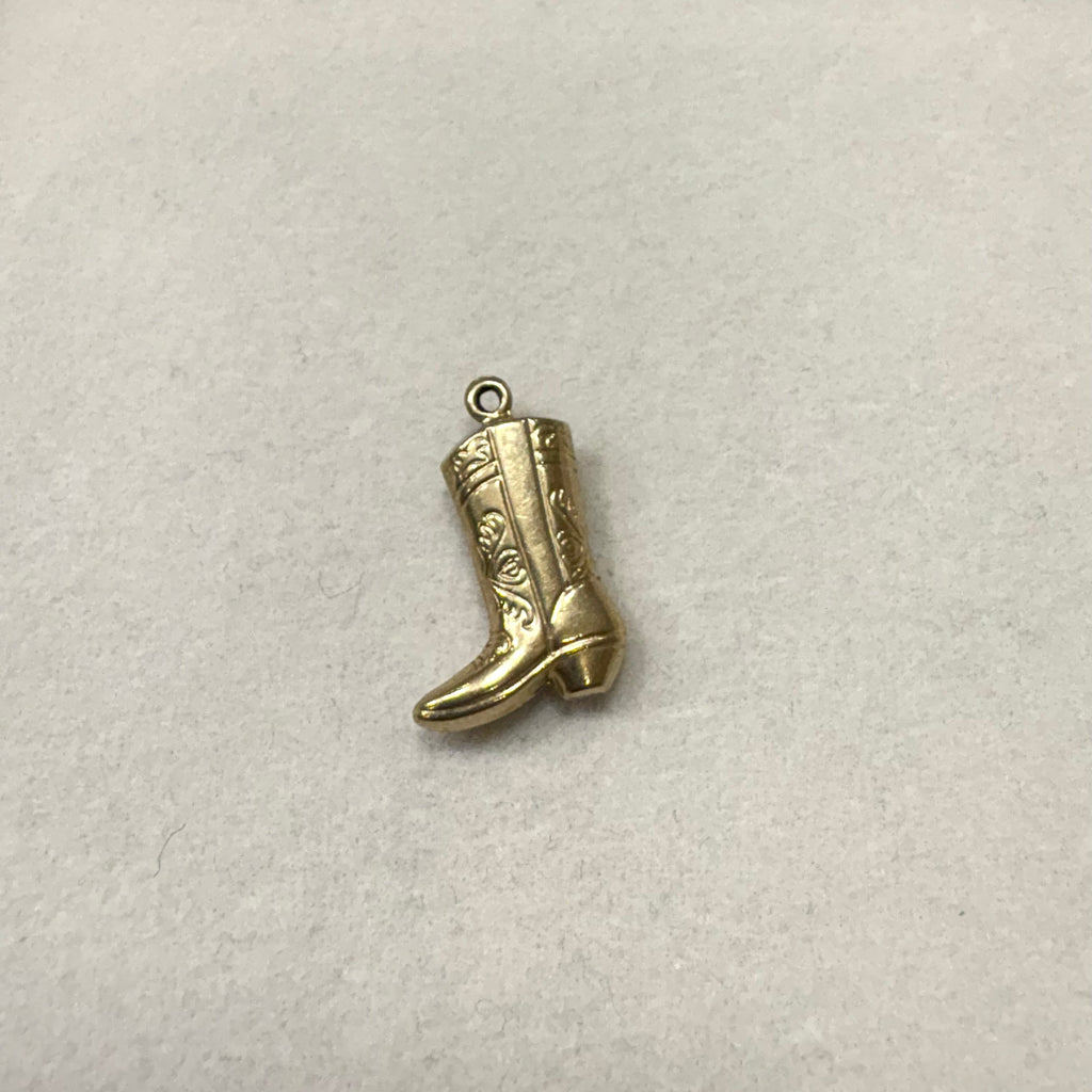 9ct Yellow Gold Cowboy Boot Charm