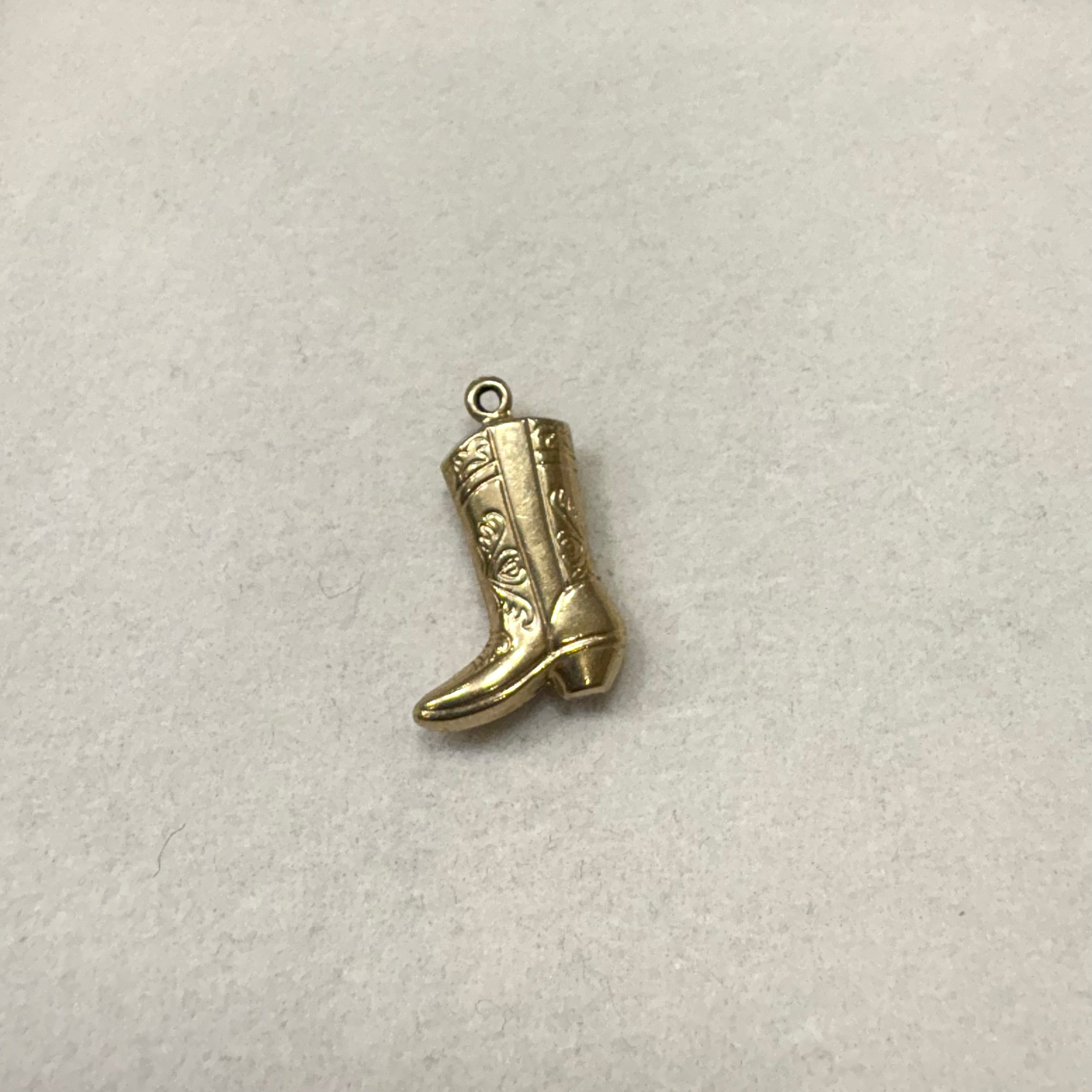 9ct Yellow Gold Cowboy Boot Charm