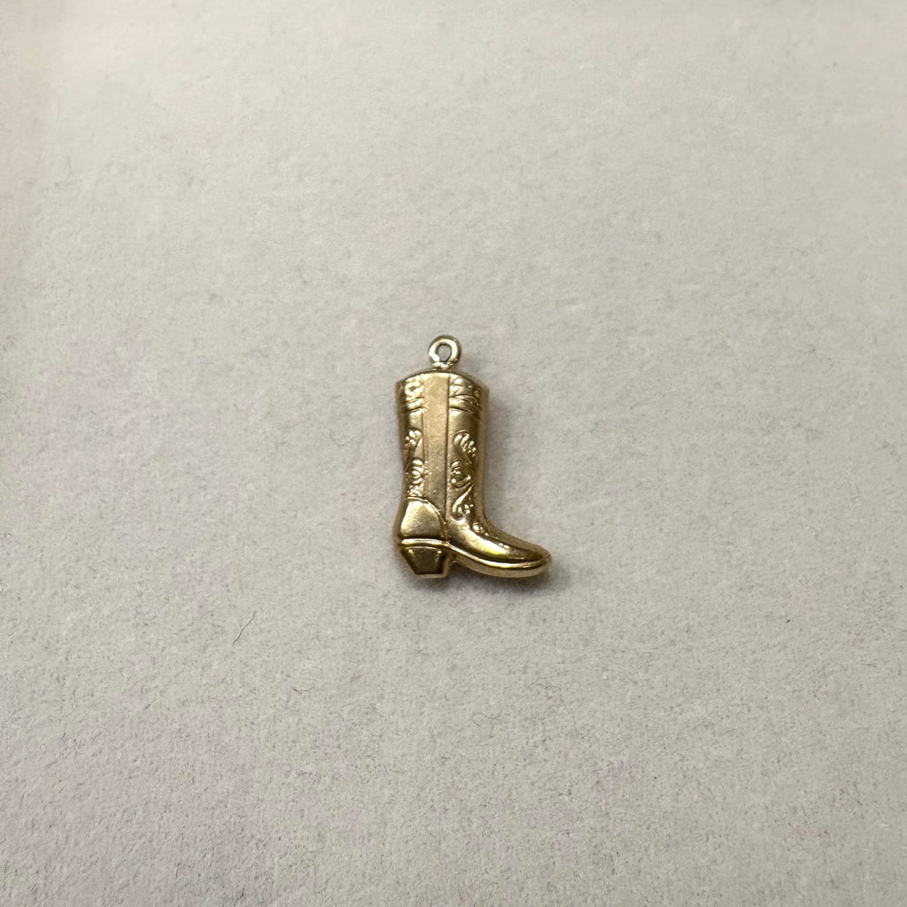 9ct Yellow Gold Cowboy Boot Charm