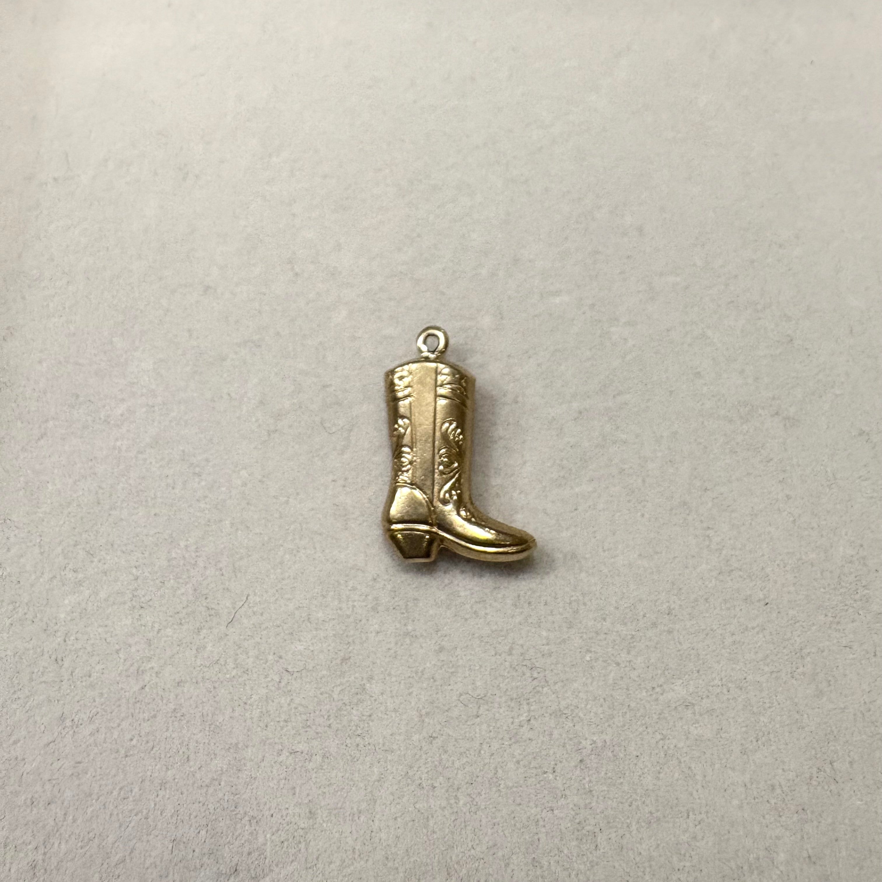 9ct Yellow Gold Cowboy Boot Charm