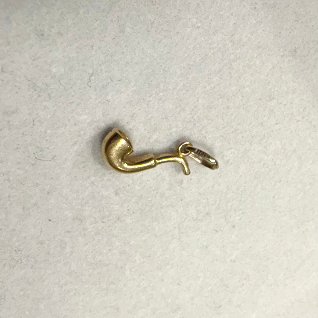 9ct Italian Yellow Gold Smoking Pipe Charm