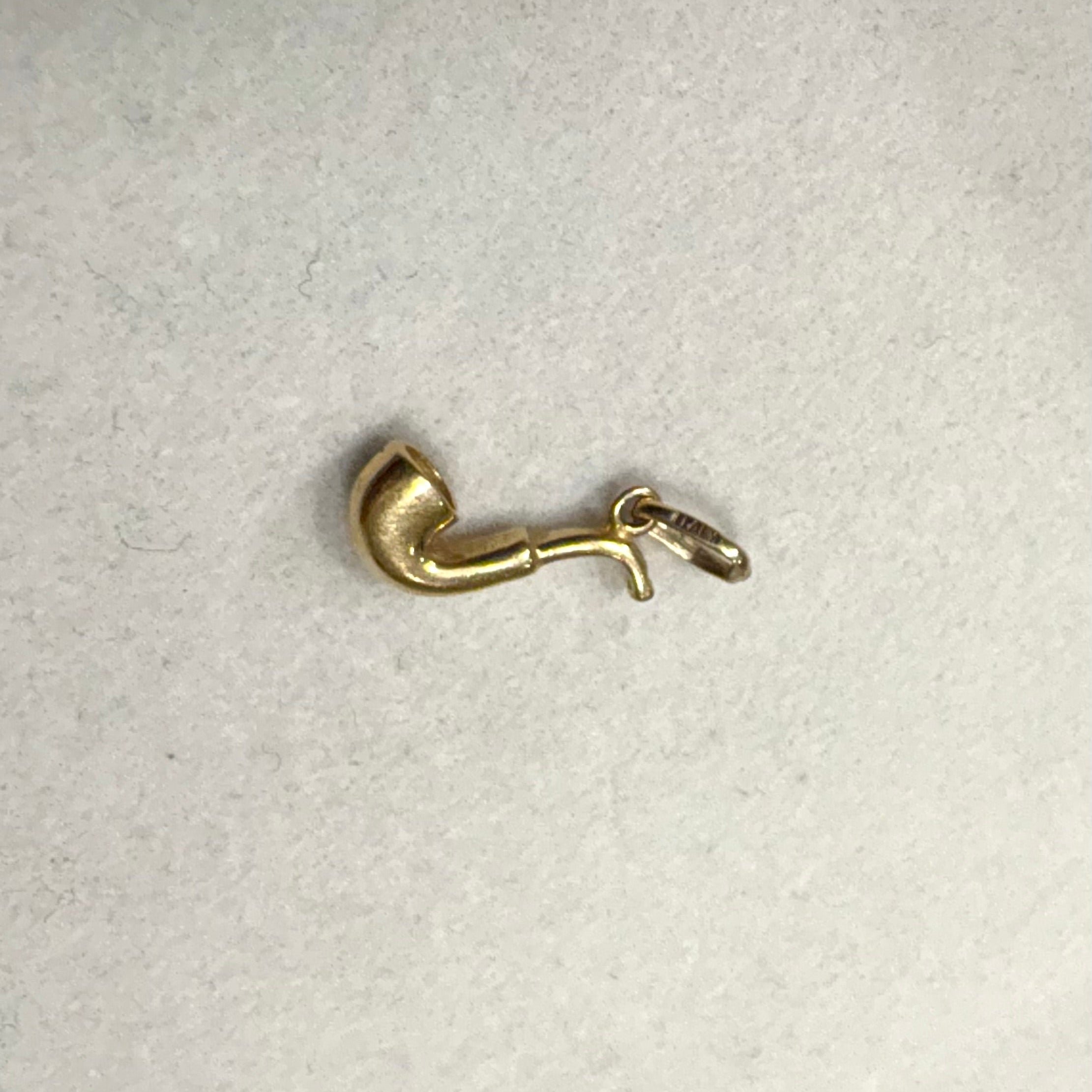 9ct Italian Yellow Gold Smoking Pipe Charm