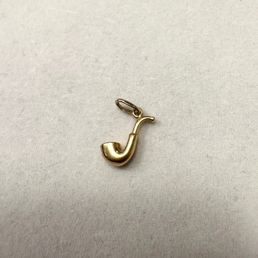 9ct Italian Yellow Gold Smoking Pipe Charm