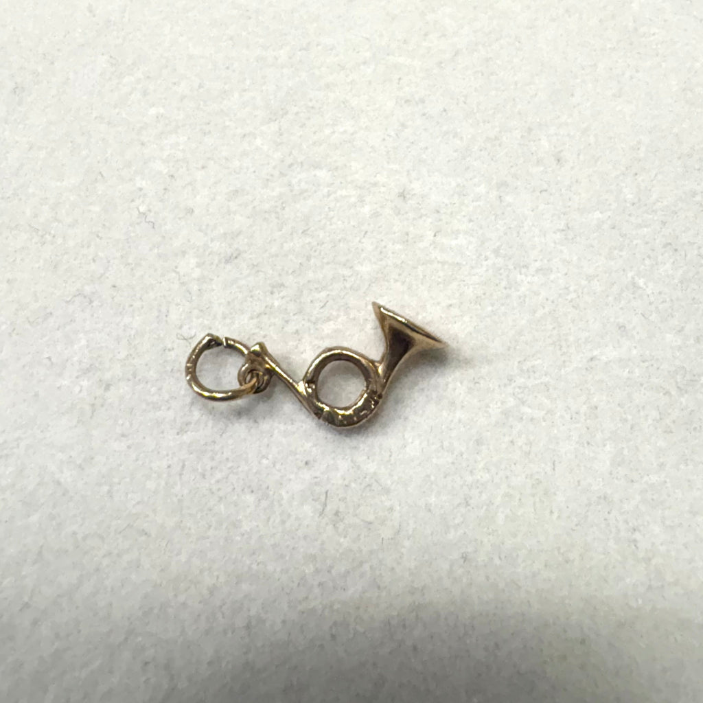 9ct Yellow Gold French Horn Charm