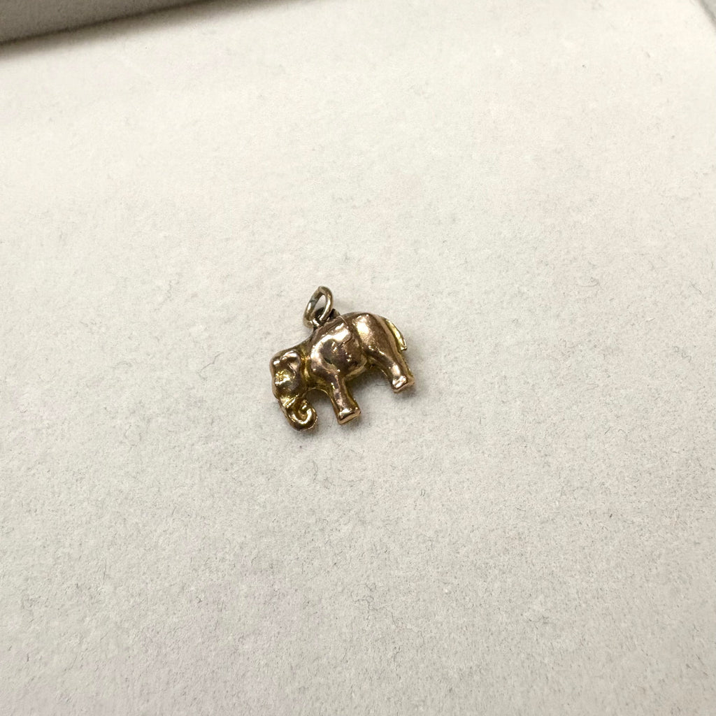 9ct Yellow Gold Elephant Charm
