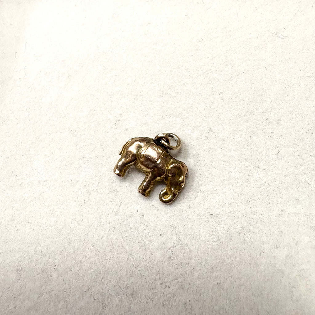 9ct Yellow Gold Elephant Charm