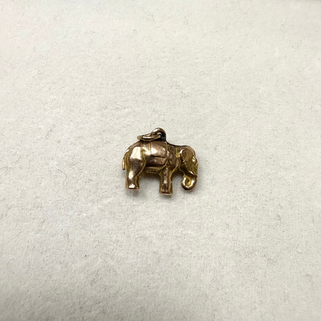 9ct Yellow Gold Elephant Charm