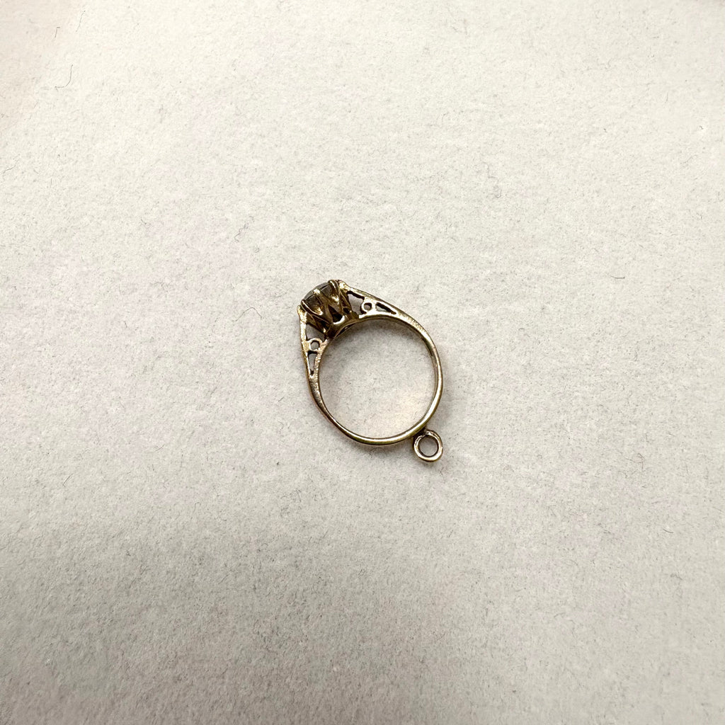 9ct Yellow Gold Stone-Set Ring Pendant