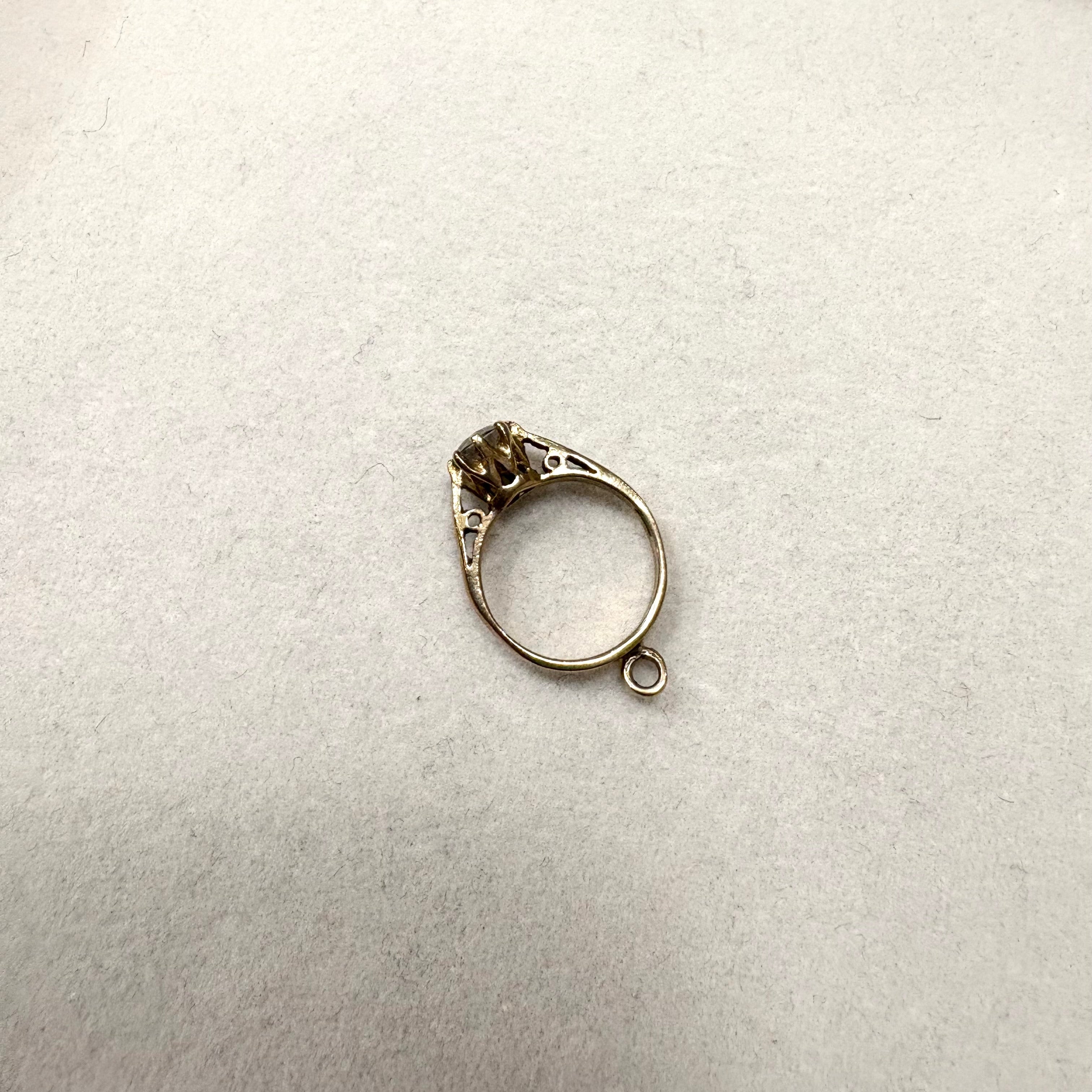 9ct Yellow Gold Stone-Set Ring Pendant