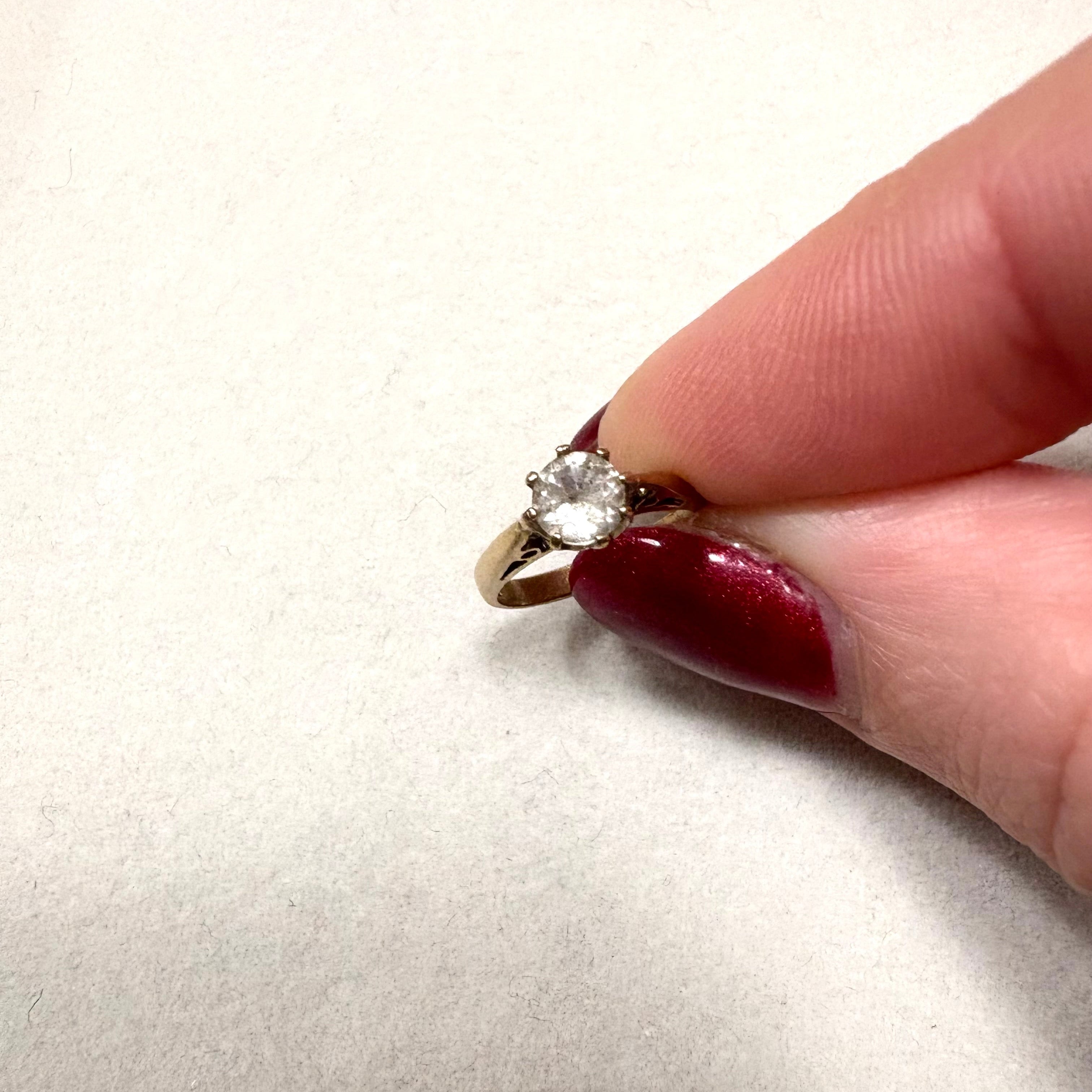 9ct Yellow Gold Stone-Set Ring Pendant