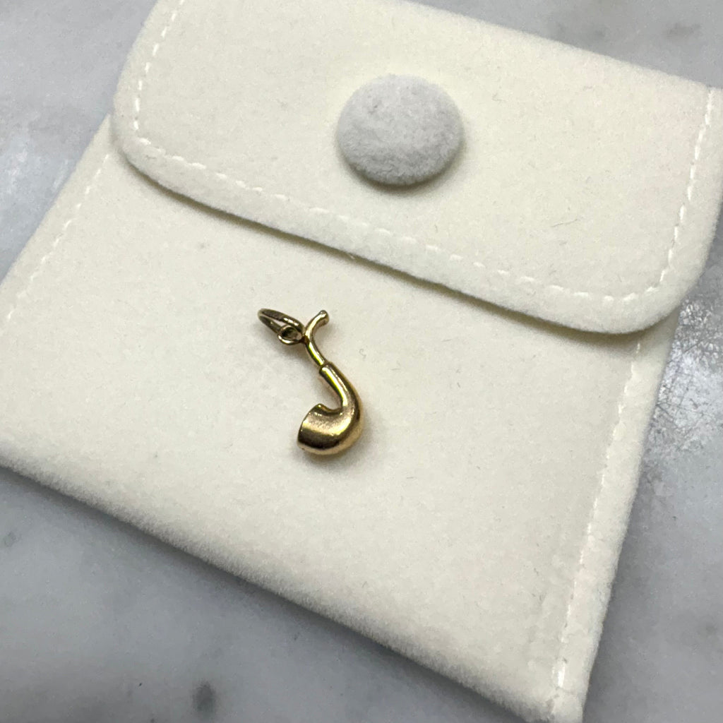 9ct Italian Yellow Gold Smoking Pipe Charm