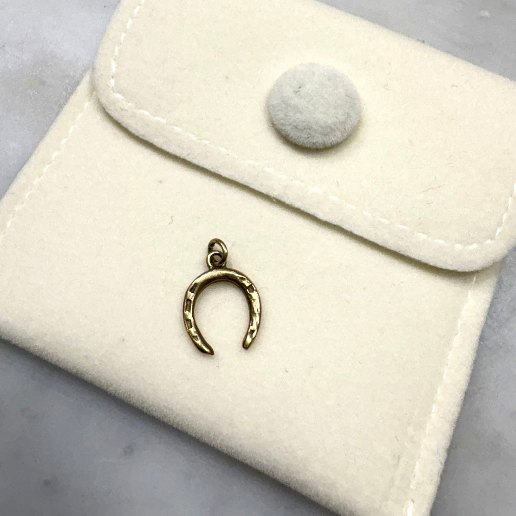 9ct Yellow Gold Lucky Horseshoe Charm