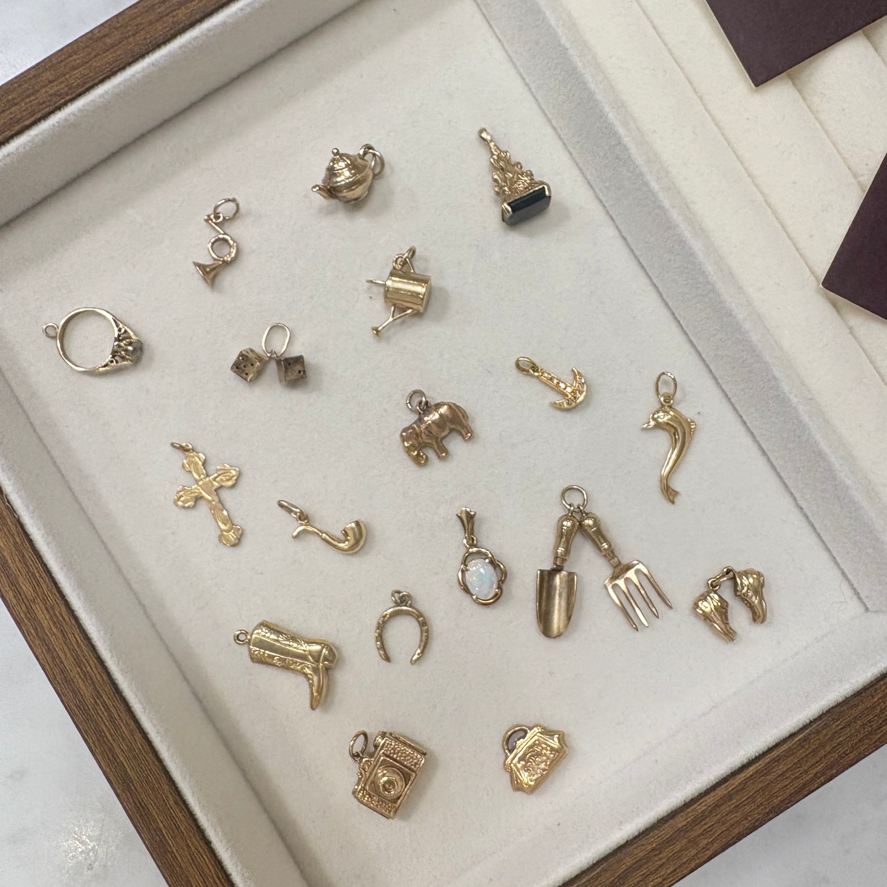 9ct Yellow Gold Fork & Trowel Charm