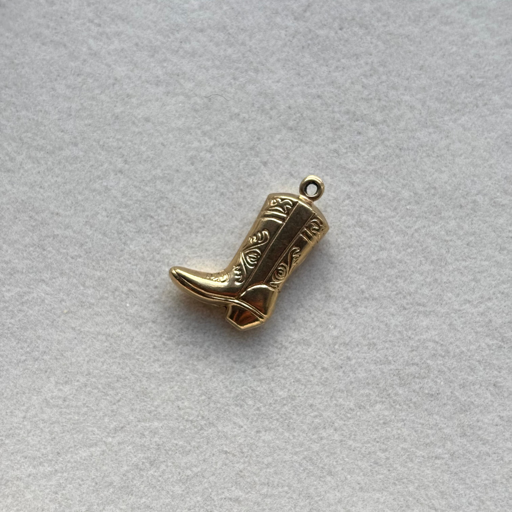 9ct Yellow Gold Cowboy Boot Charm