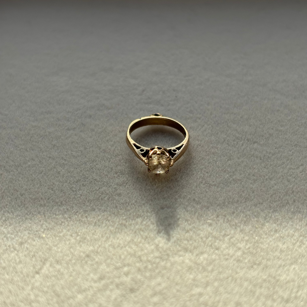 9ct Yellow Gold Stone-Set Ring Pendant