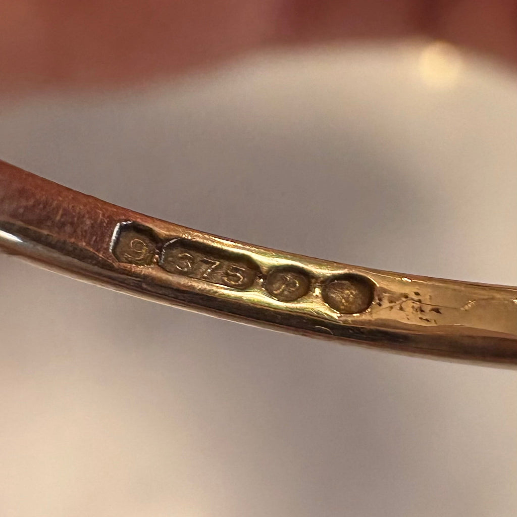 9ct Rose Gold and Sapphire Floral Cluster Ring