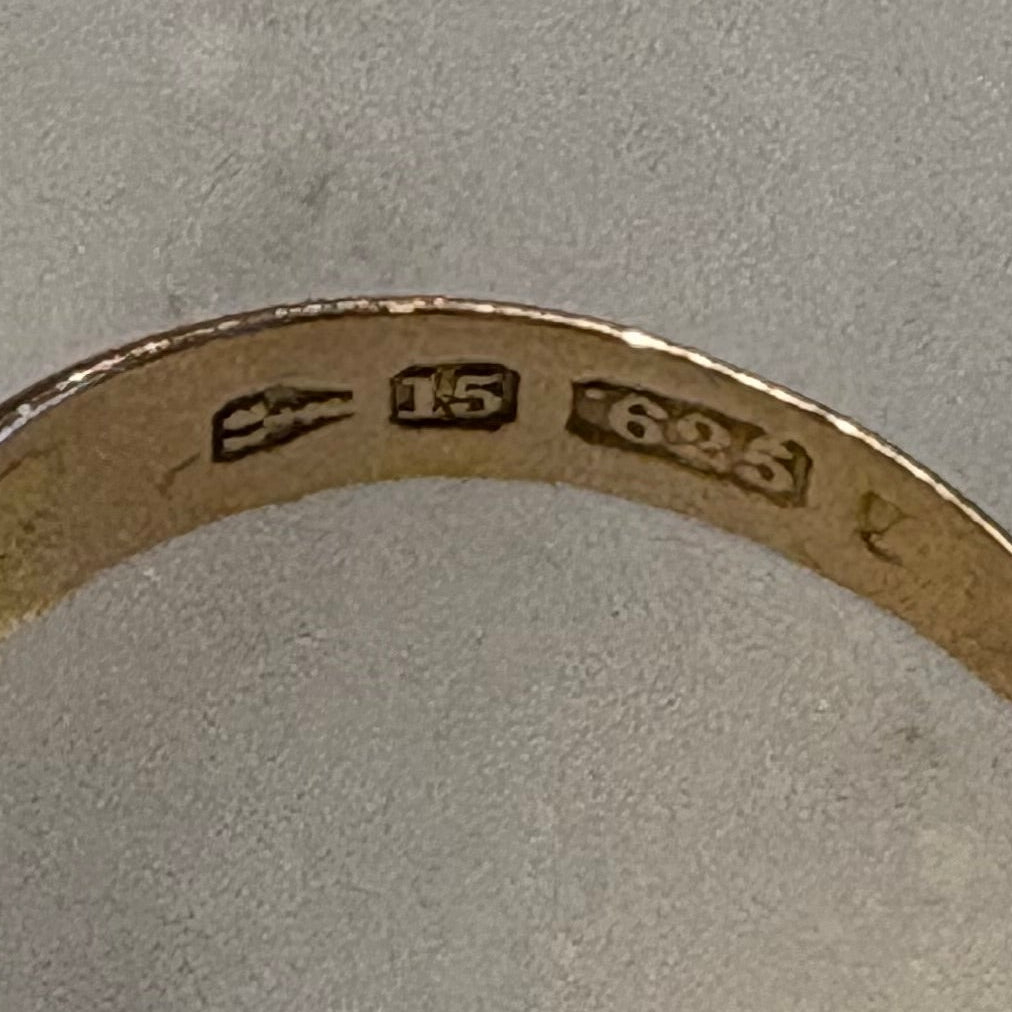 Antique 15ct Gold Ruby & Pearl Band